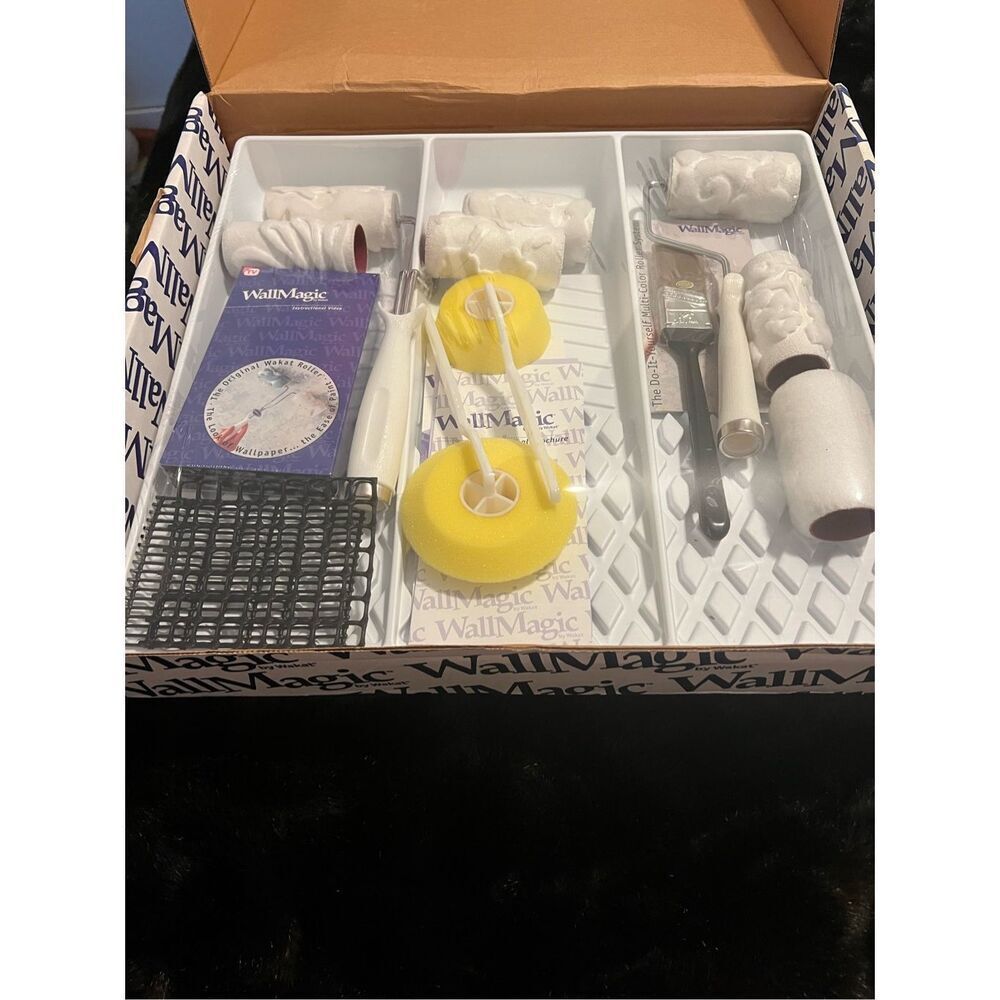 Wakat Wall Magic QVC Paint Roller Kit & VHS Tape NEW / SEALED SET
